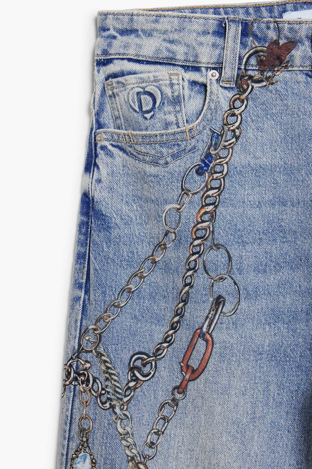 Paint Denim Jeans in Medium Wash