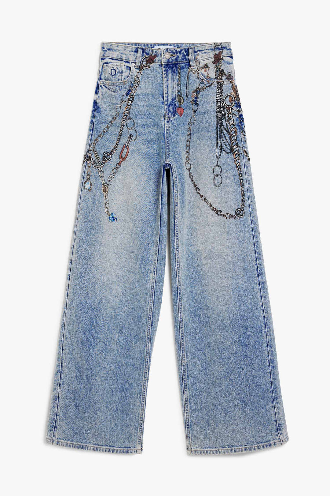 Paint Denim Jeans in Medium Wash
