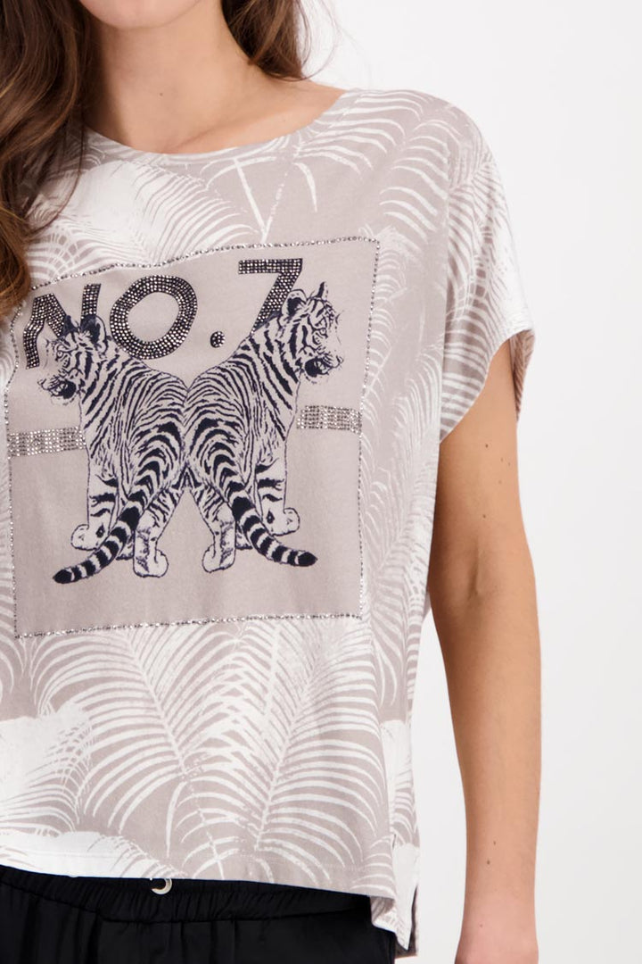 Palm Tree Printed SS Shirt