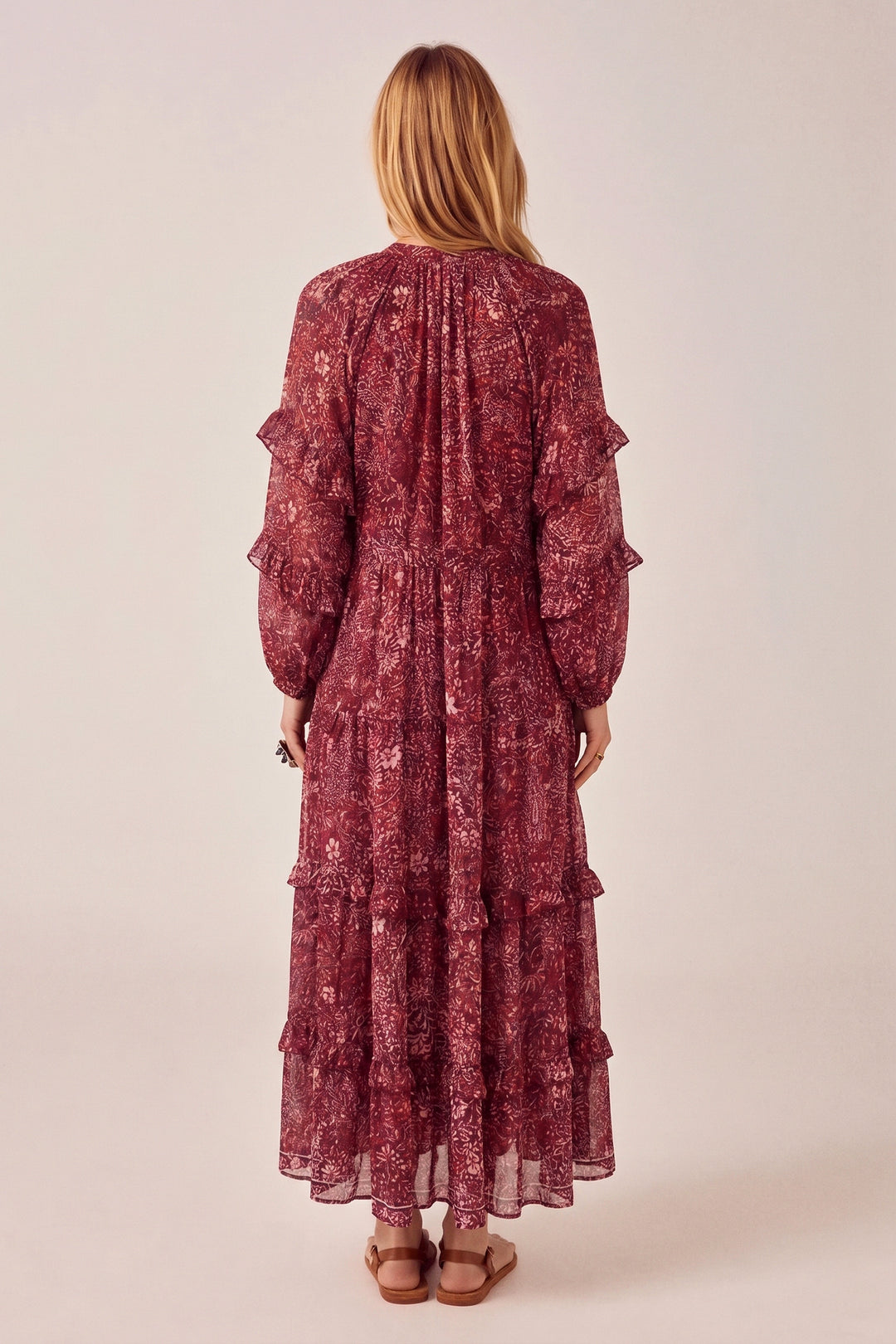 Paquita Dress in Red Mirage