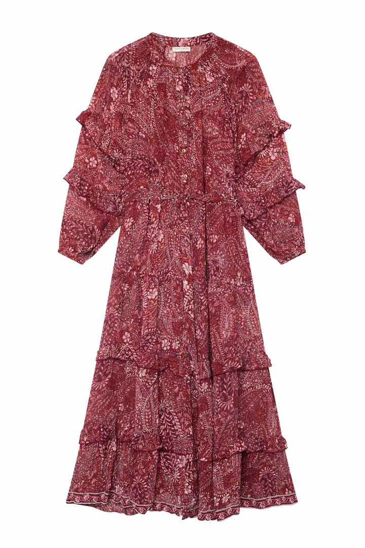 Paquita Dress in Red Mirage