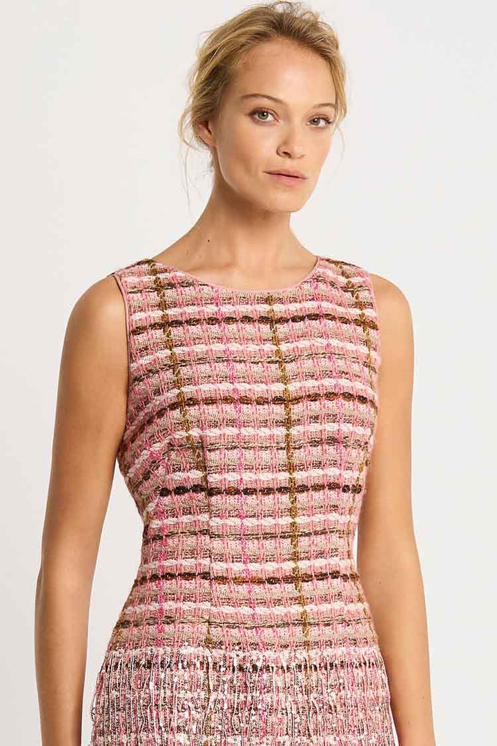 Paris Fringed Sequin Tweed Dress