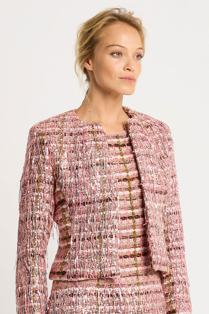 Paris Fringed Sequin Tweed Jacket | FINAL SALE