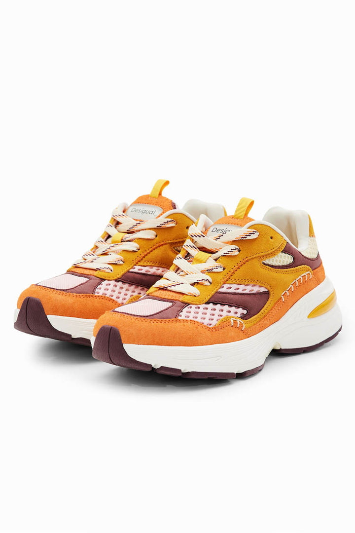 Patchwork Split Leather Running Sneakers | FINAL SALE