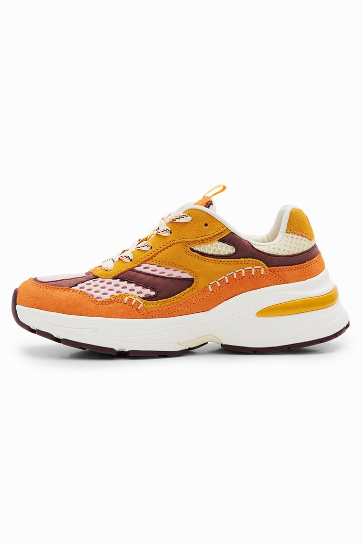 Patchwork Split Leather Running Sneakers | FINAL SALE