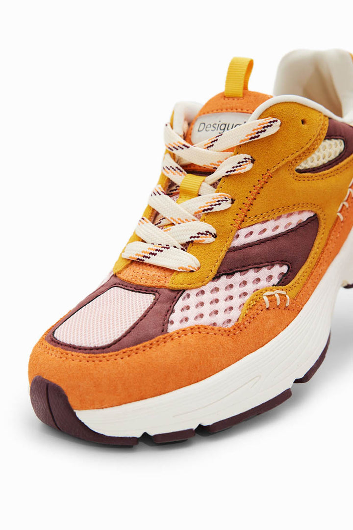 Patchwork Split Leather Running Sneakers | FINAL SALE