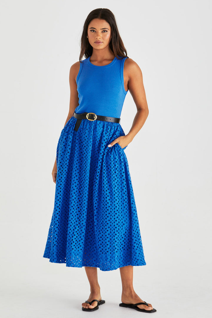 Pattie Dress in Bright Blue