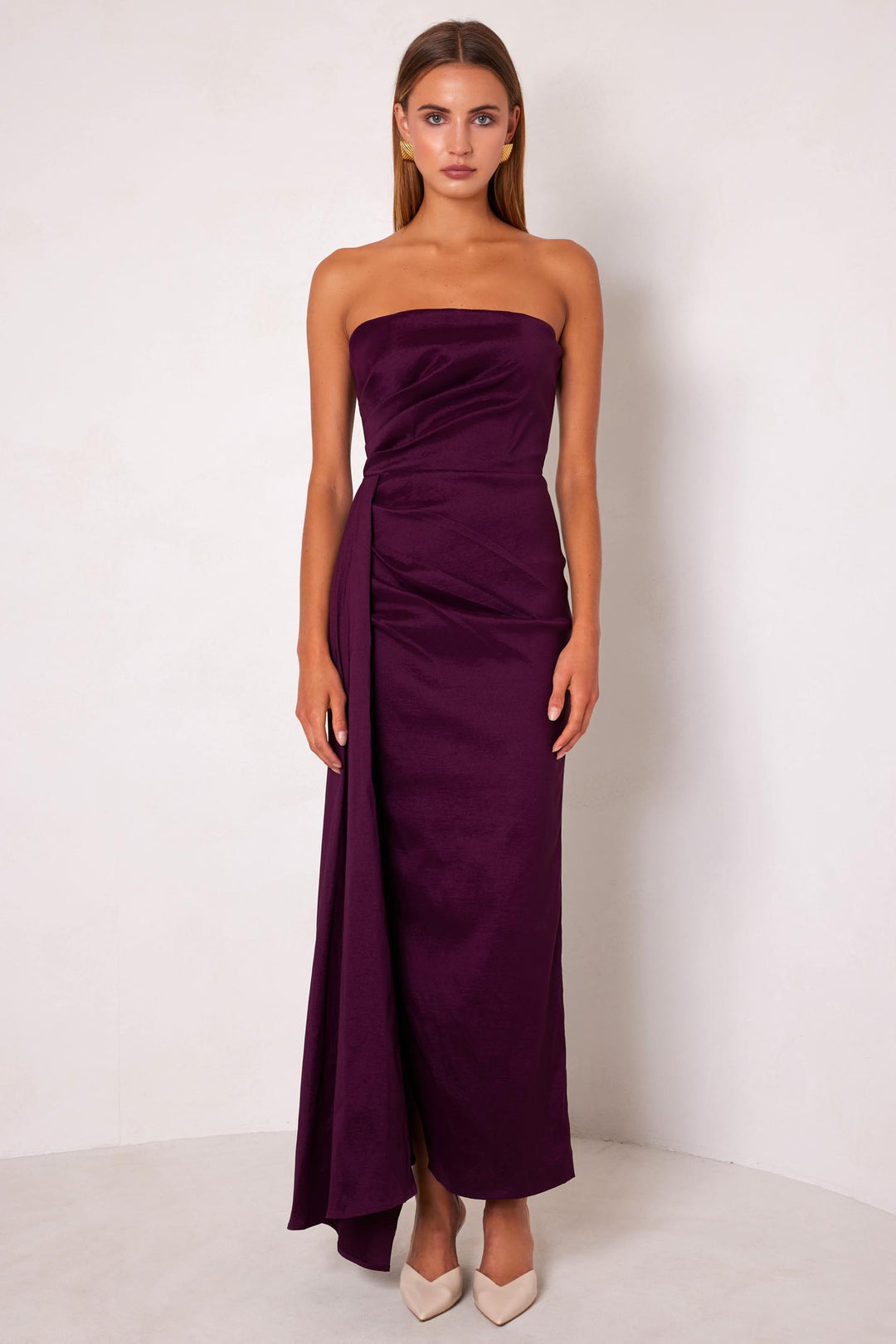 Paulina Maxi Dress in Plum