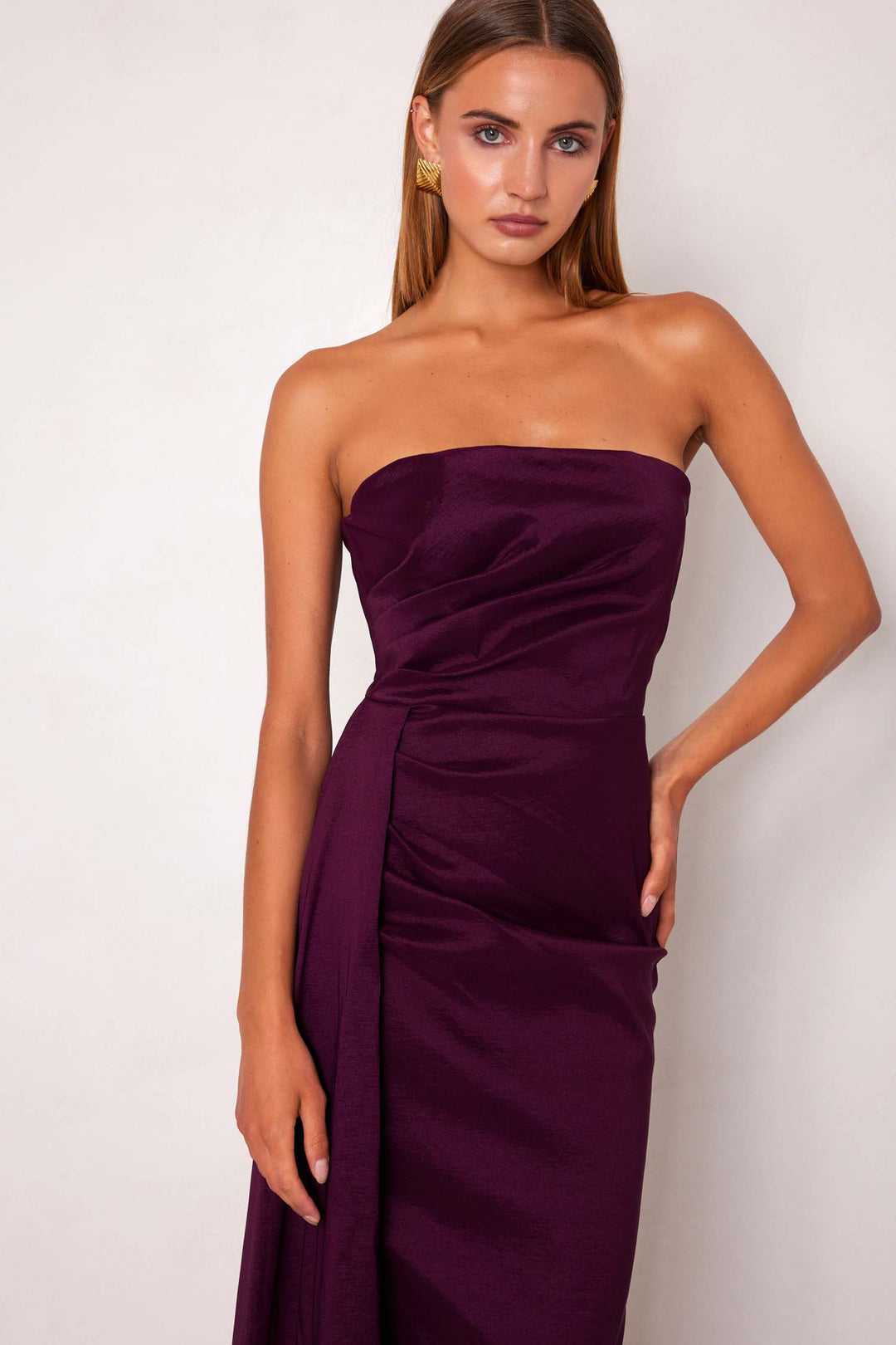 Paulina Maxi Dress in Plum