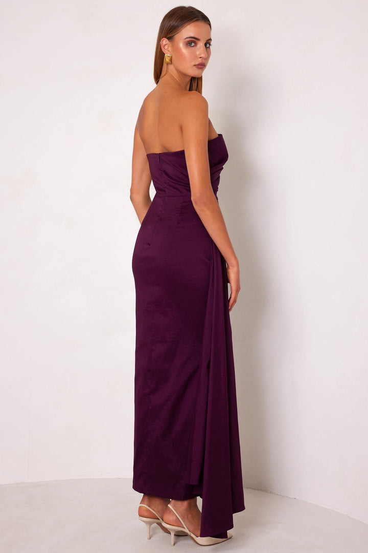 Paulina Maxi Dress in Plum