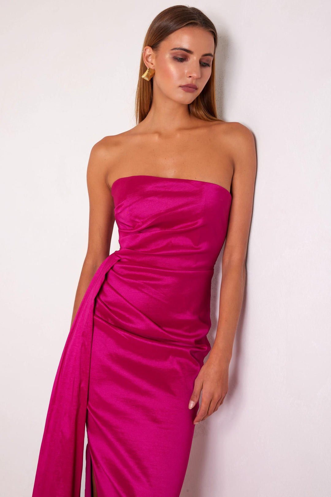 Paulina Maxi Dress in Raspberry