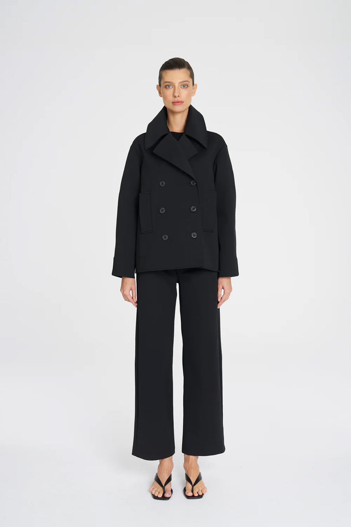 Pea Jacket in Black