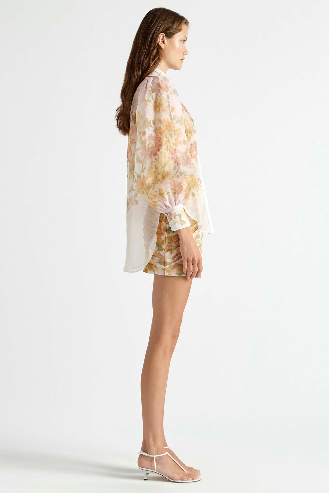 Peach Dream Balloon Sleeve Blouse
