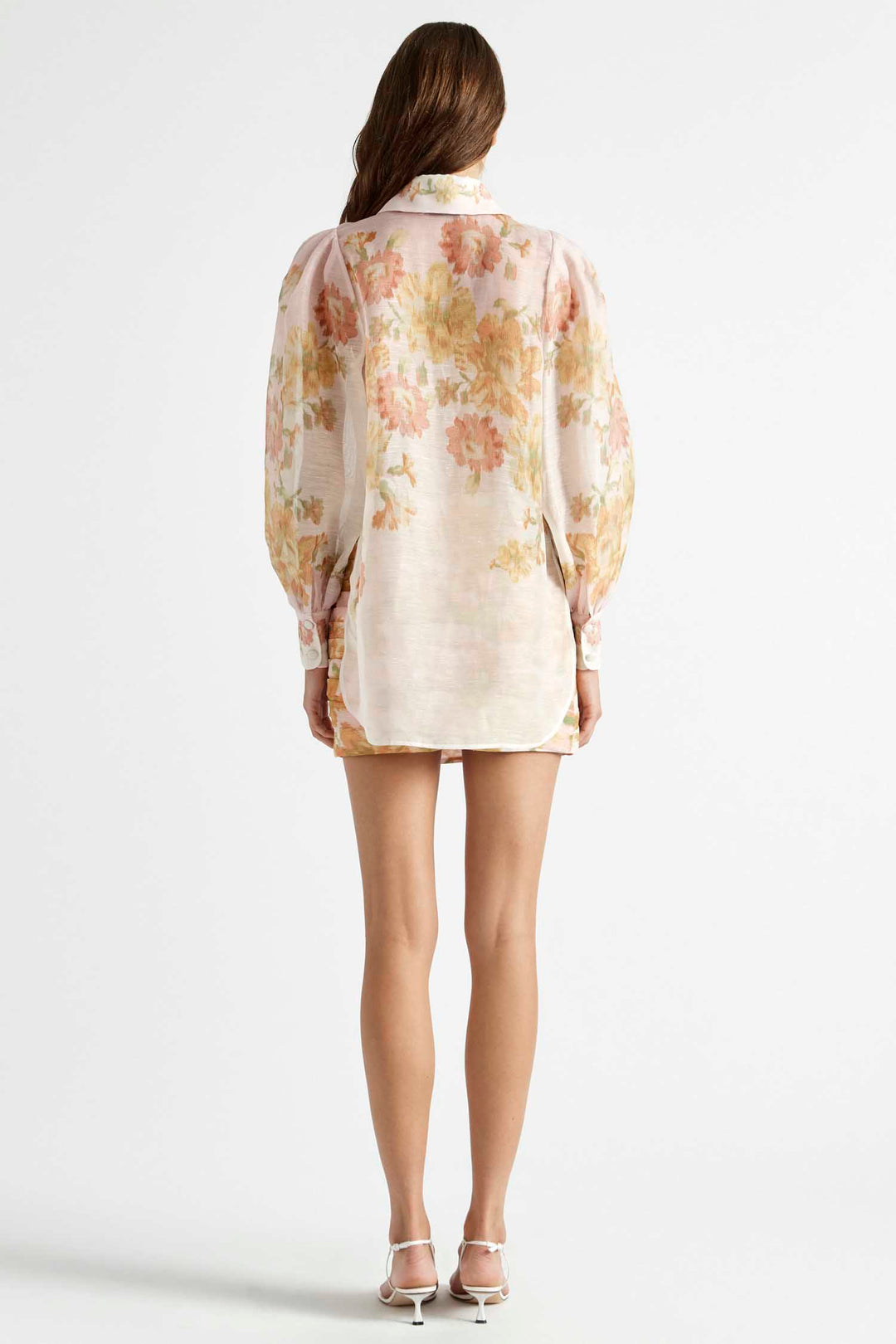 Peach Dream Balloon Sleeve Blouse