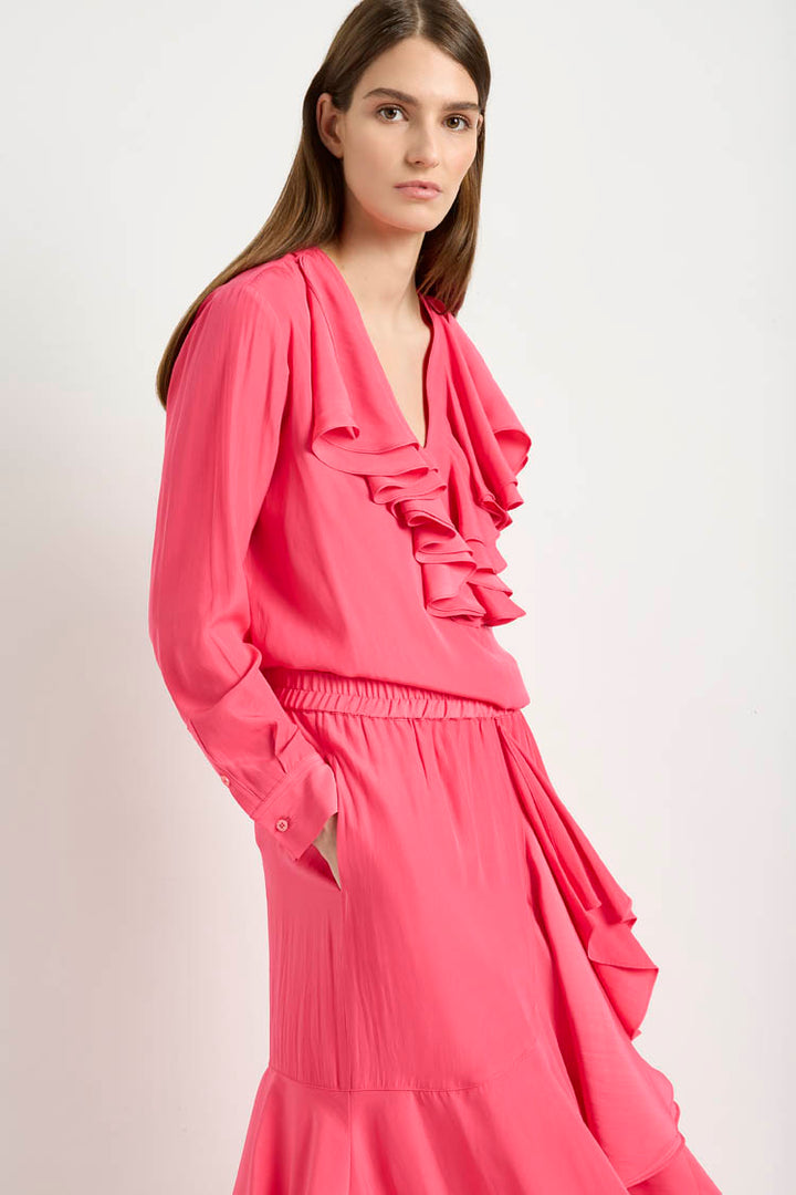 Peak Blouse in Salmon