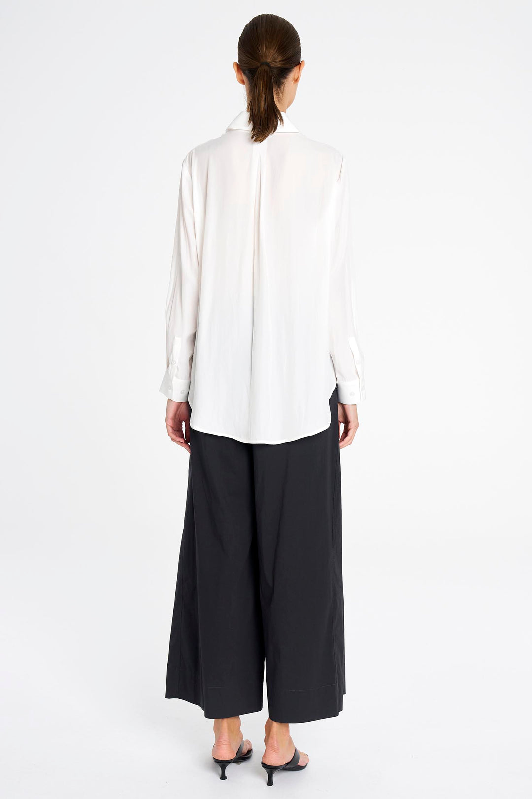 Peak Zip Blouse in White