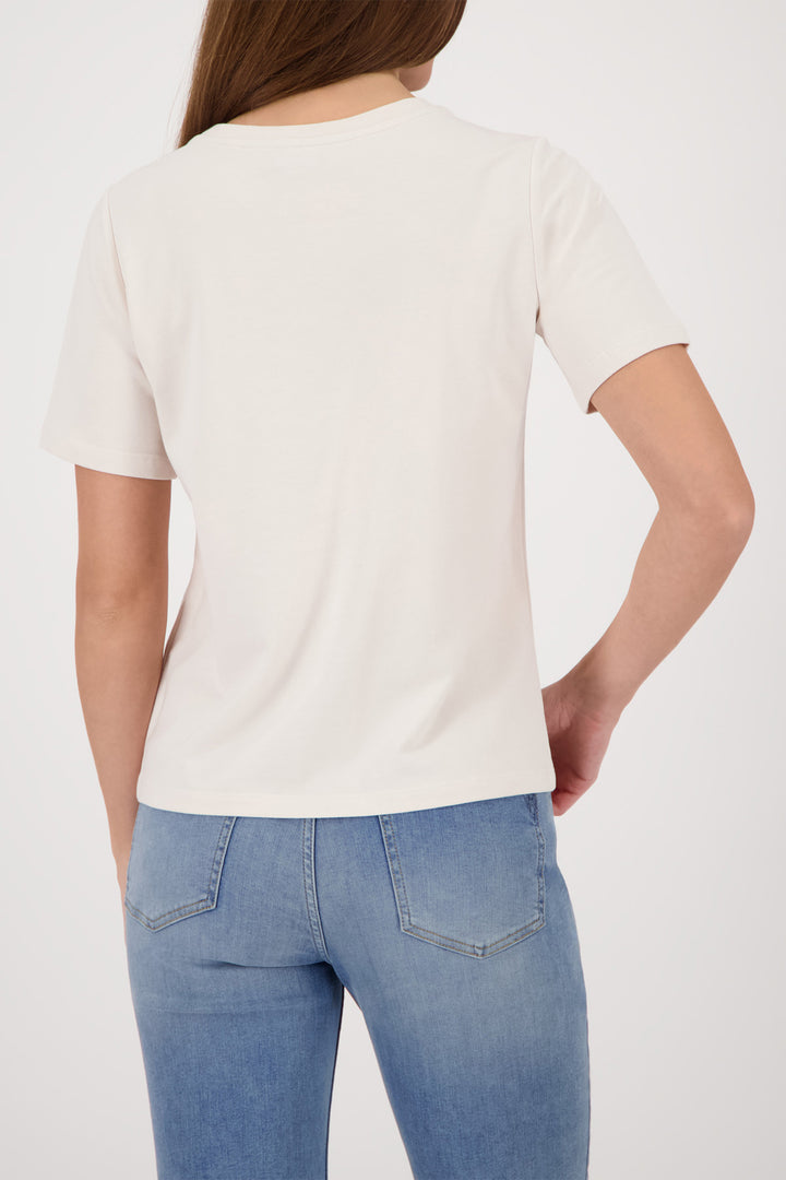 Pearl + Jewel Tee in Beige