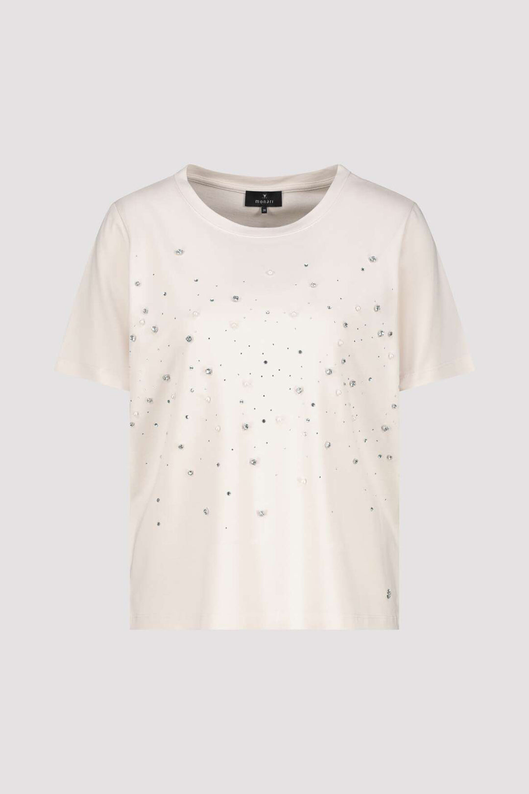 Pearl + Jewel Tee in Beige