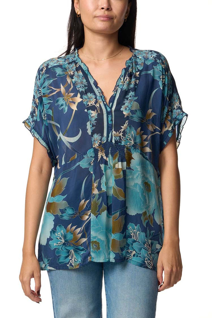 Peonee Blue Galavant Blouse