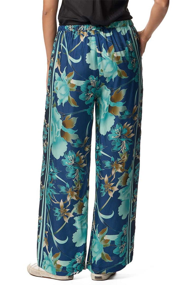 Peonee Blue Terri Pleated Pant