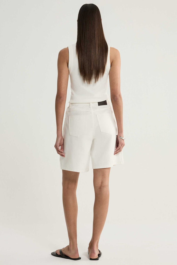Perkins Denim Short in Ivory