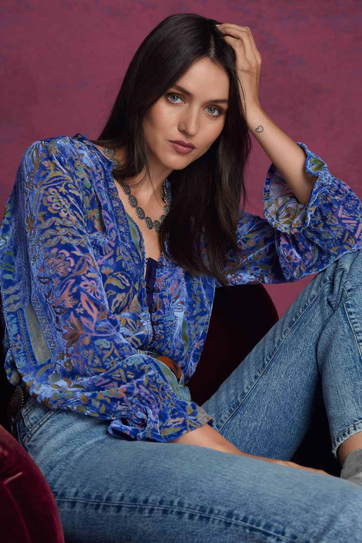 Persephone Joasie Burnout Blouse