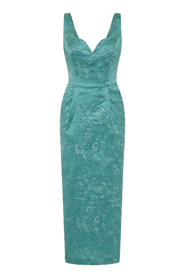 Philippa Shift Dress in Jade