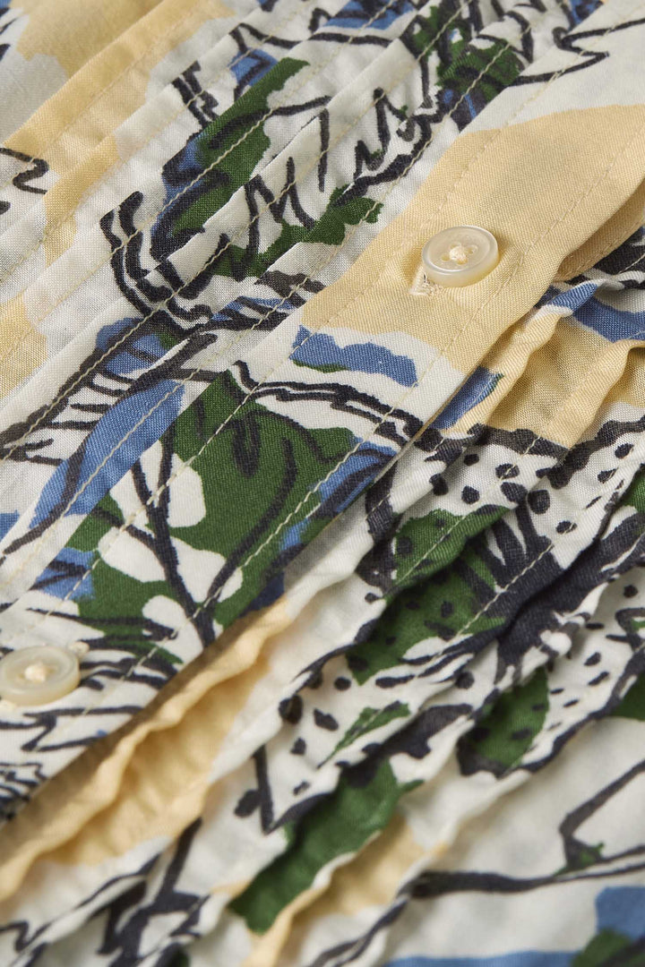 Pin Tuck L/S Shirt in Lucky Bandana Multi Parsnip