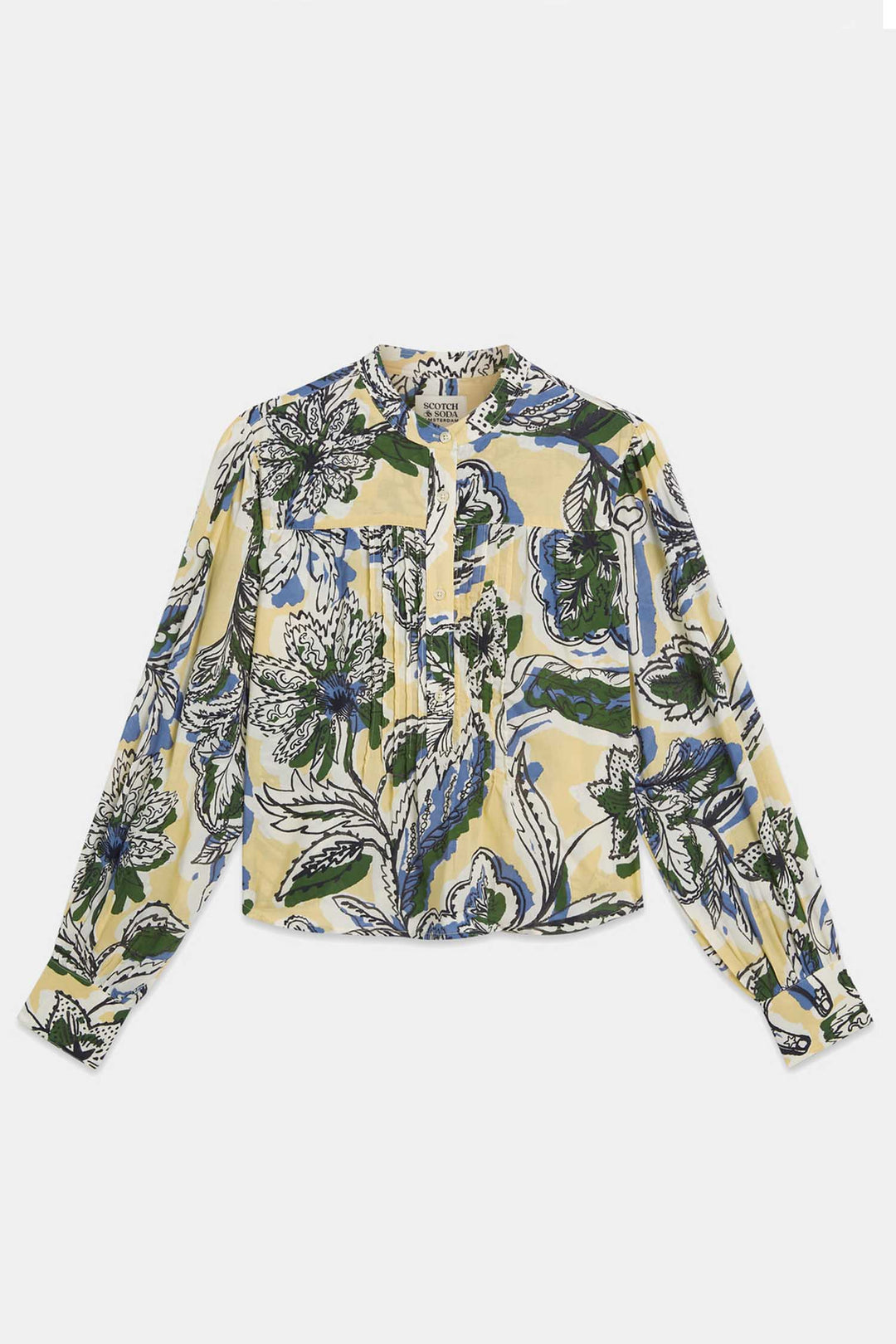 Pin Tuck L/S Shirt in Lucky Bandana Multi Parsnip