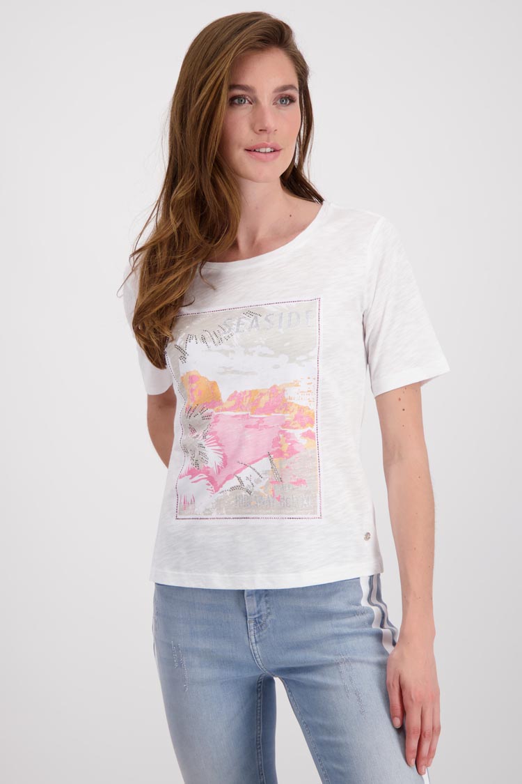 Pink Palm Tree Front T-shirt