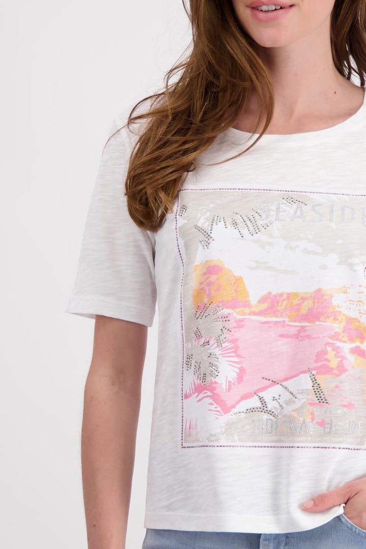 Pink Palm Tree Front T-shirt