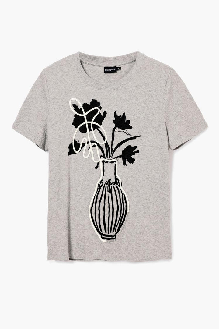 Plain Vase T-Shirt in Floral Print