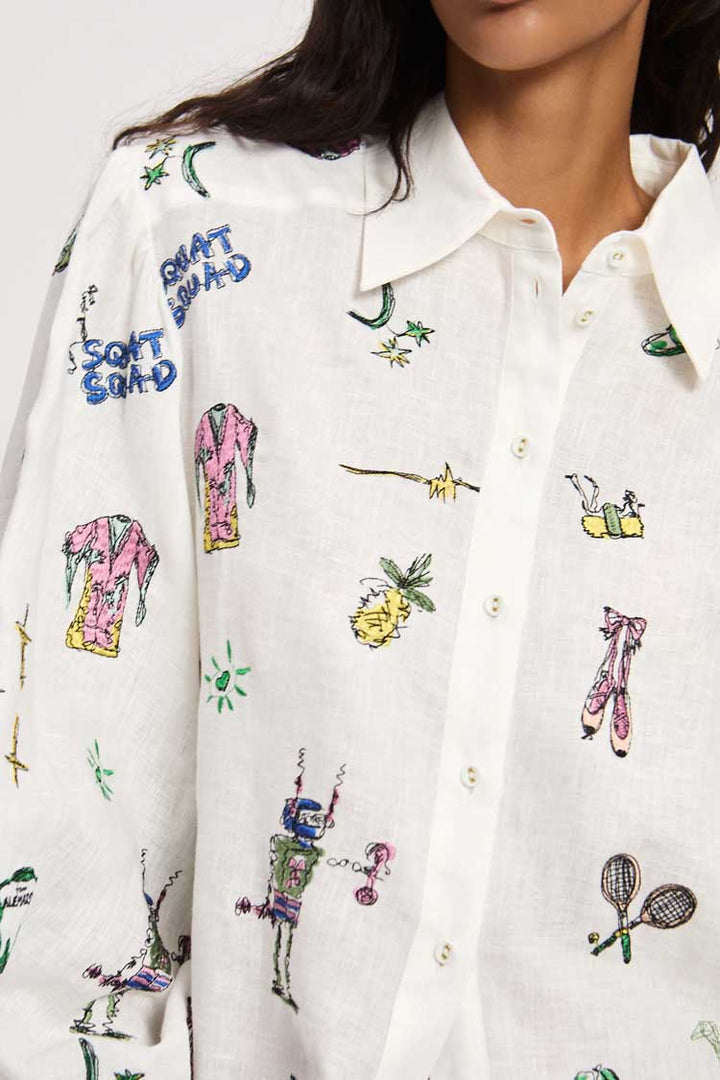 Play Embroidered Shirt in Cream
