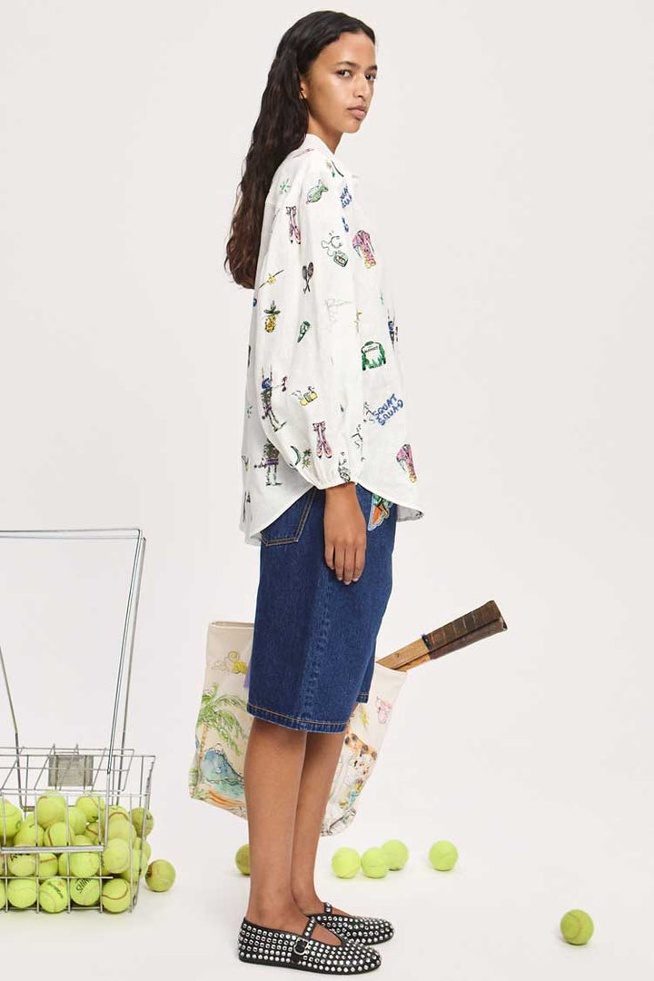 Play Embroidered Shirt in Cream