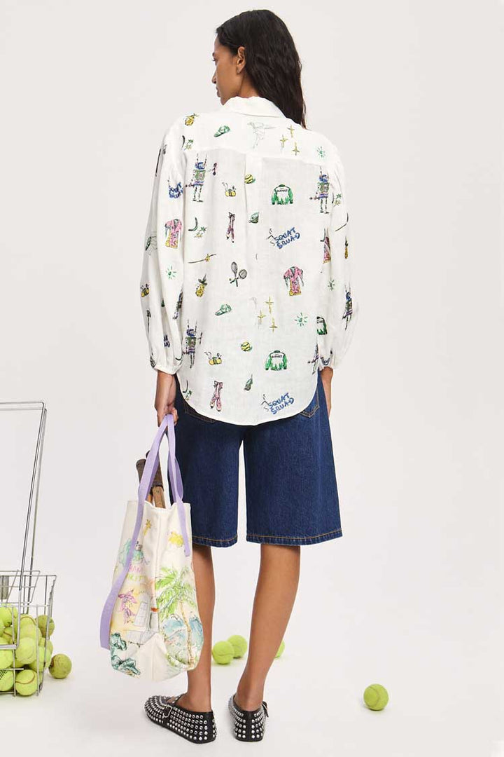 Play Embroidered Shirt in Cream
