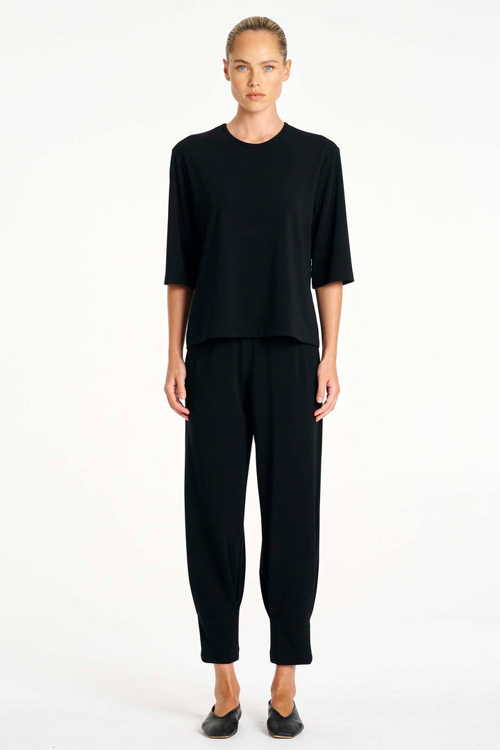 Plaza Crew Top in Black