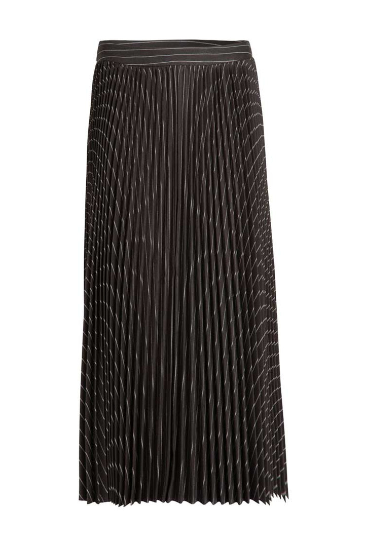 Take a Pleat Skirt in Black Pinstripe | FINAL SALE