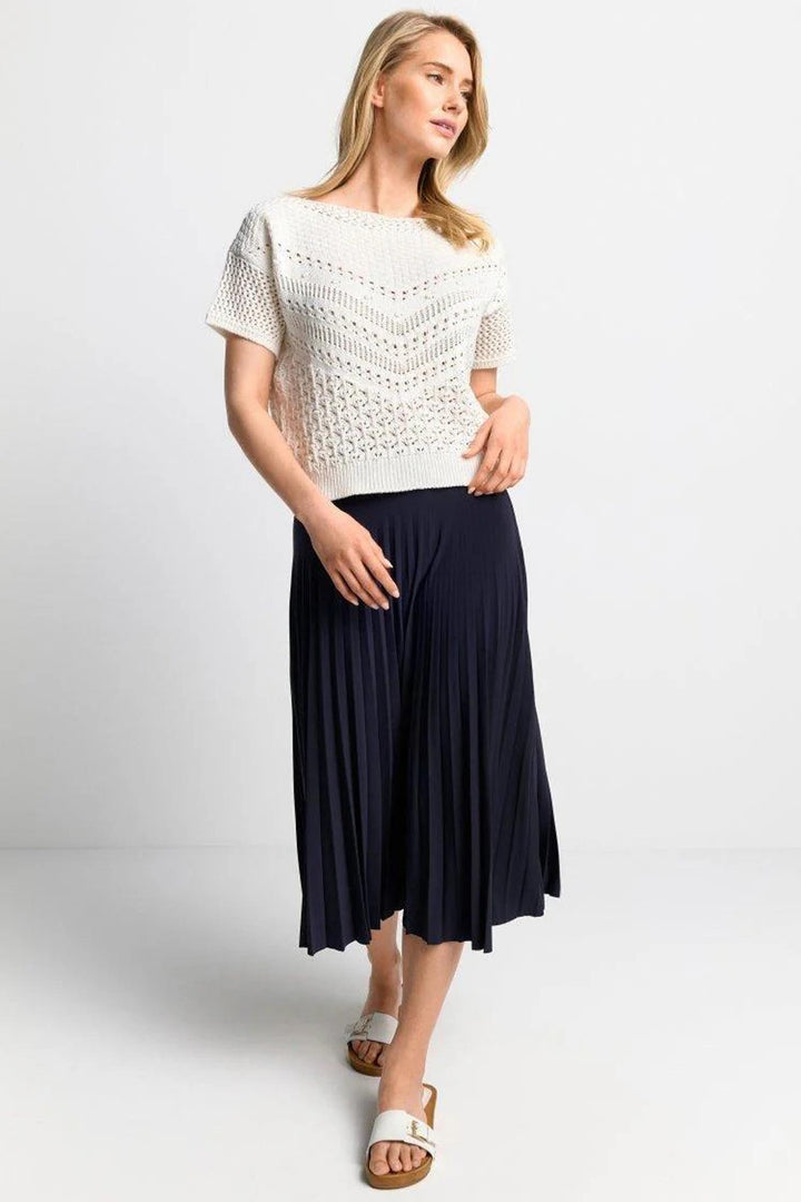 Pleated Skirt in Deep Blue