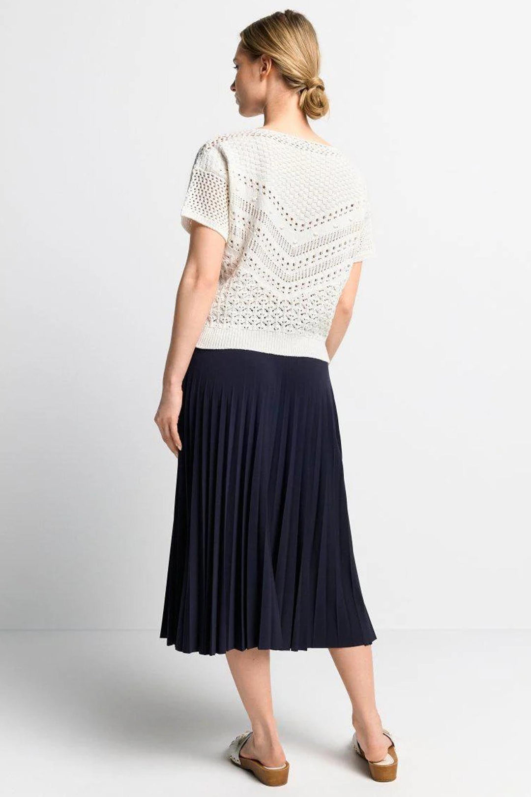 Pleated Skirt in Deep Blue