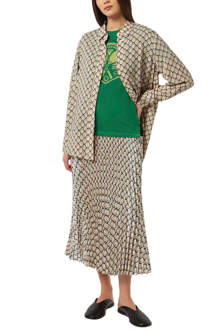 Pleated Skirt in Doubles Net