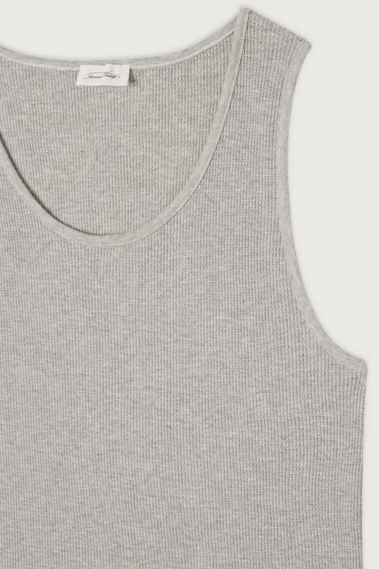 Pumbo U-neck tank in Heaher Grey