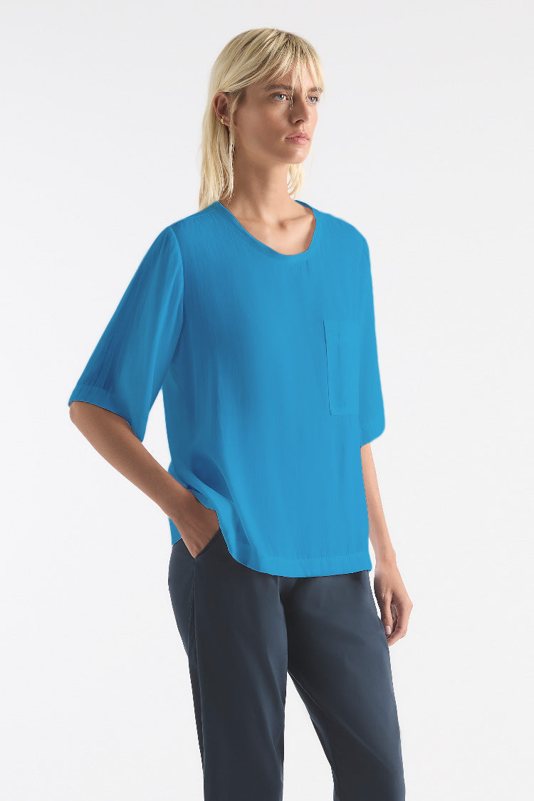 Pocket Plaza T in Cyan