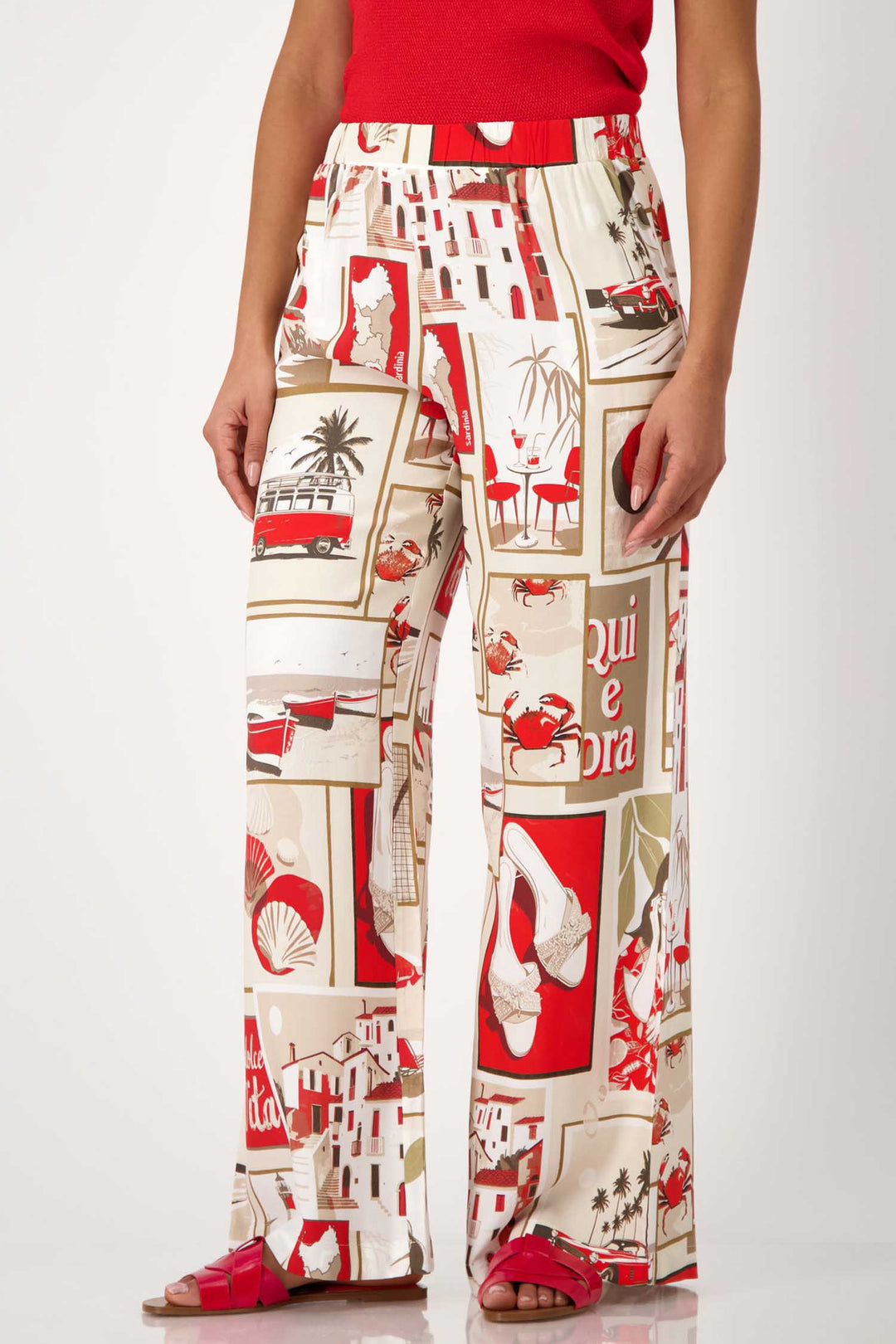 Polaroid Patterned Wide Leg Trousers