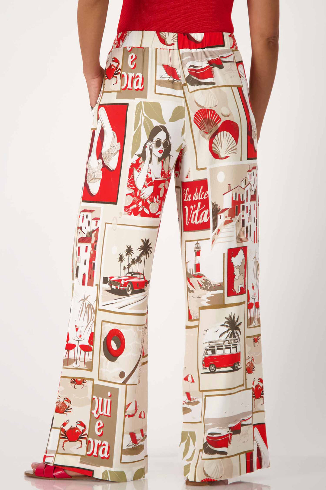 Polaroid Patterned Wide Leg Trousers