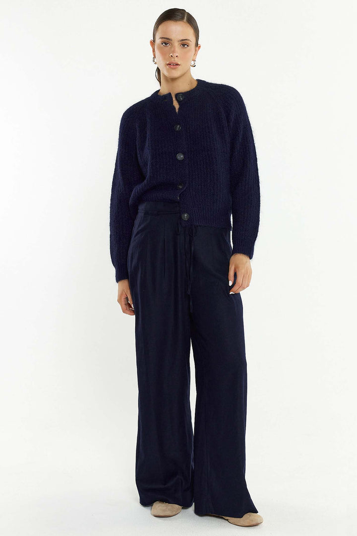Posie Fluffy Cardi in Navy
