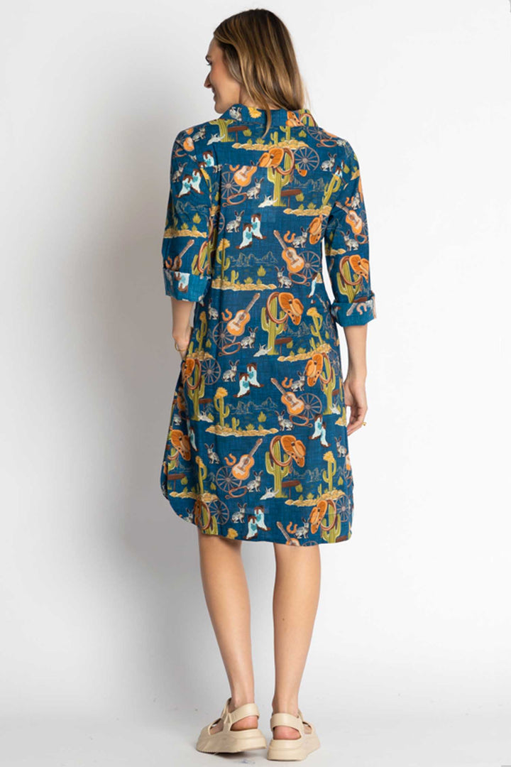 Prairie Shirtdress in Navy