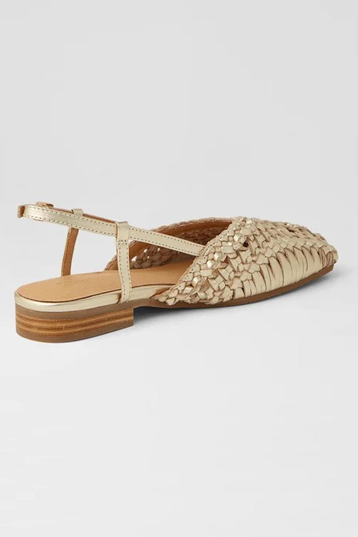 Pranse Leather Sandal in Pale Gold