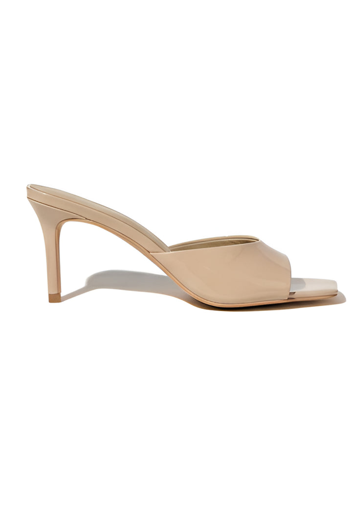 Preetence Patent Leather Heels in Latte
