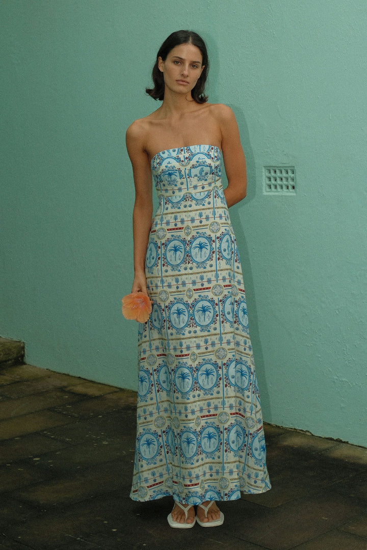 Primrose Dress in Lagoona Tile