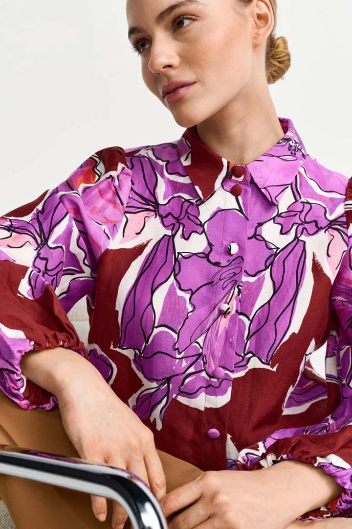 Printed Blouse in Soft Orchid